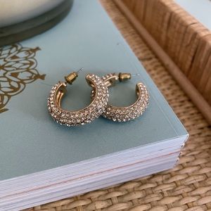Diamond hoop earrings